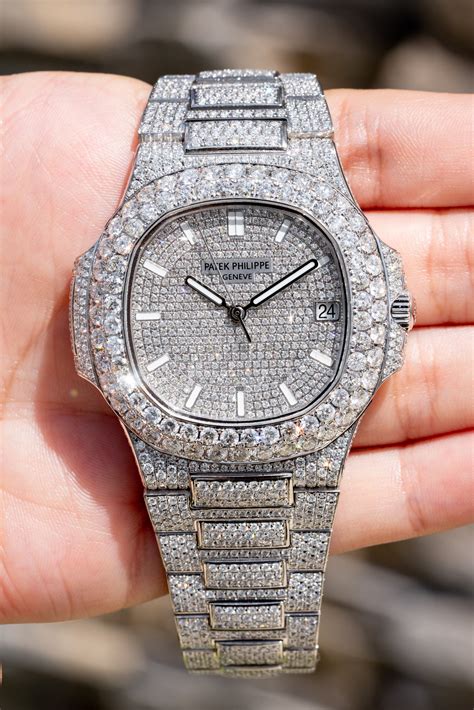 fake patek philippe nautilus diamonds|patek philippe full diamond price.